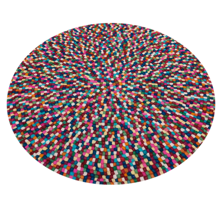 기하학적 효과 비닐 카펫 화려한 모자이크 버스트 - TenStickers