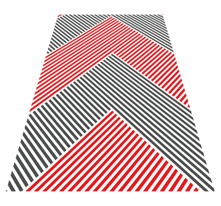 줄무늬 비닐 카펫 쉐브론 스트라이프 패턴 - TenStickers