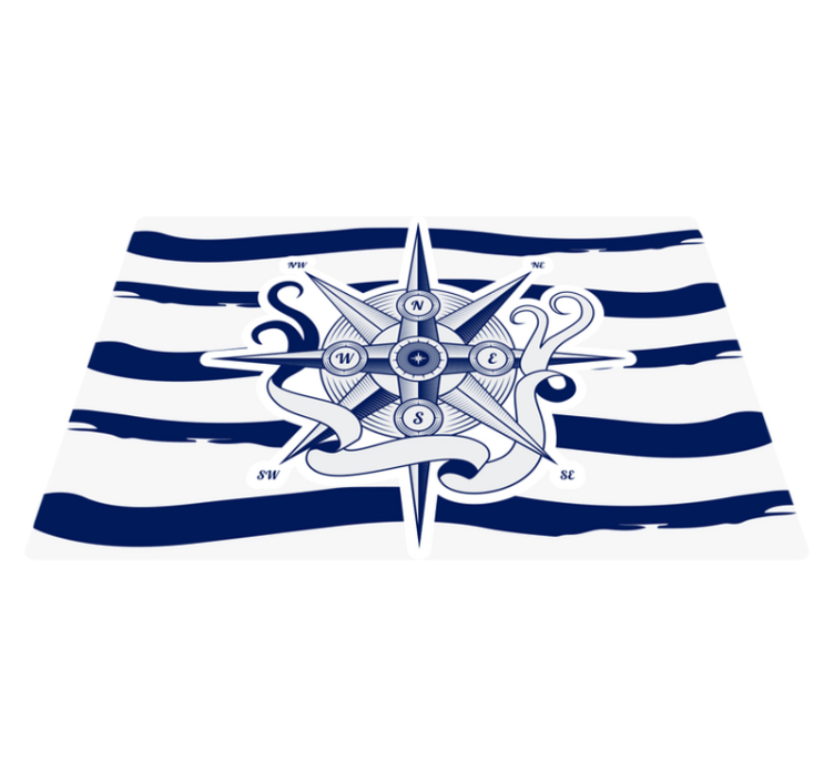 큰 앵커 스트라이프 카펫으로 스트라이프 - TenStickers