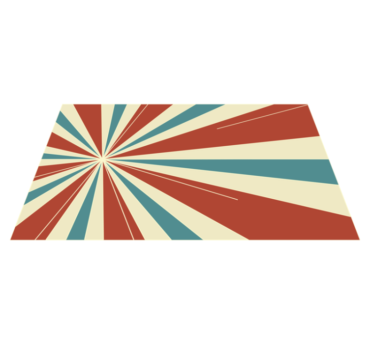 레트로 라인 폭발 빈티지 양탄자 - TenStickers