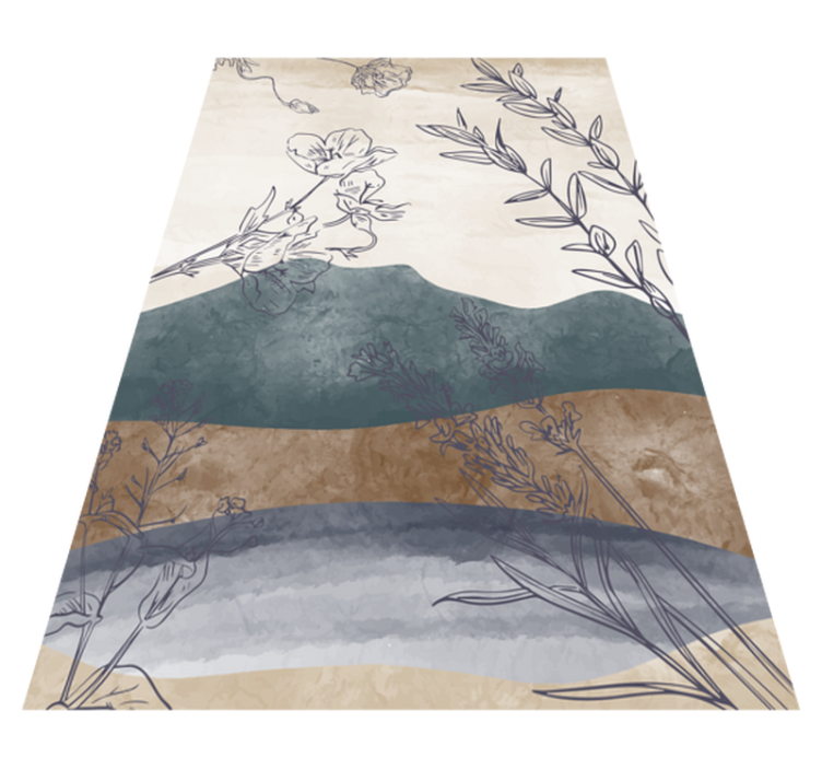 비닐 카펫 꽃과 식물 식물 실루엣 - TenStickers