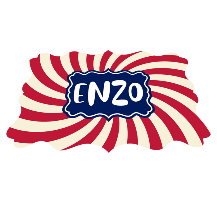 이름이있는 비닐 카펫 맞춤형 스트라이프 - TenStickers