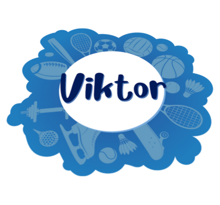 이름이있는 비닐 카펫 맞춤형 스포츠 엠블럼 - TenStickers