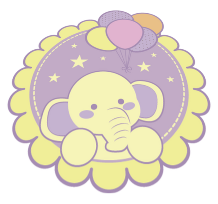 어린 이용 비닐 카펫 코끼리 풍선 - TenStickers