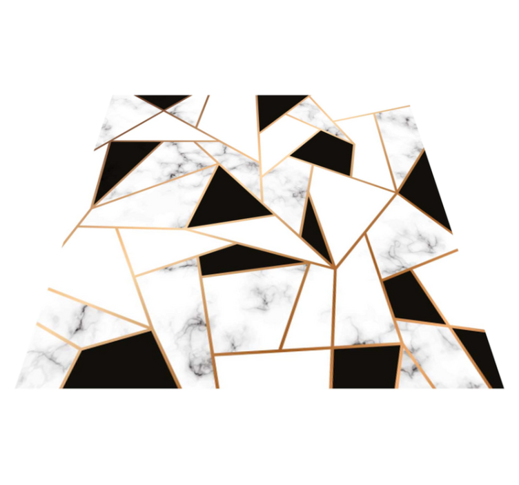 대리석 비닐 러그 기하학적 디자인 - TenStickers