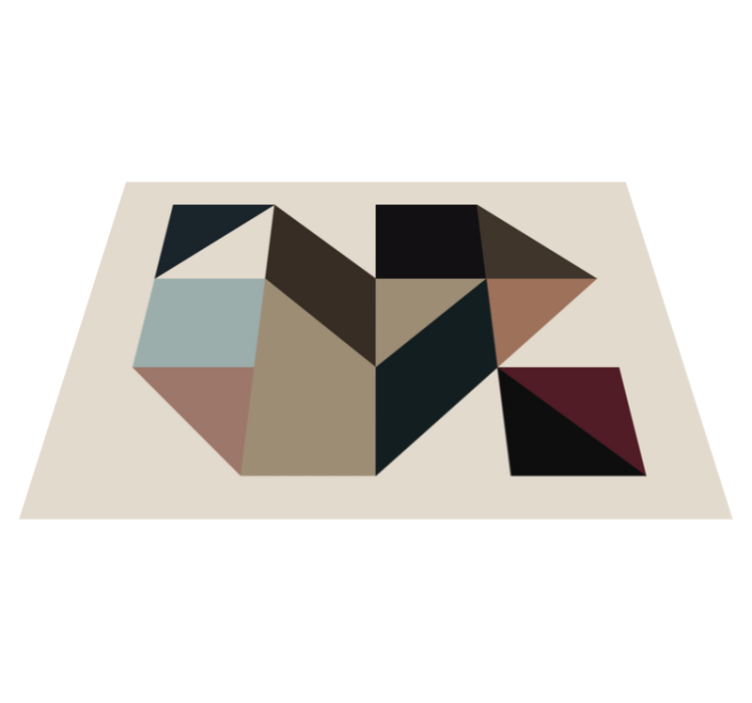 비닐 양탄자 기하학적 모양 기하학적 양탄자 - TenStickers