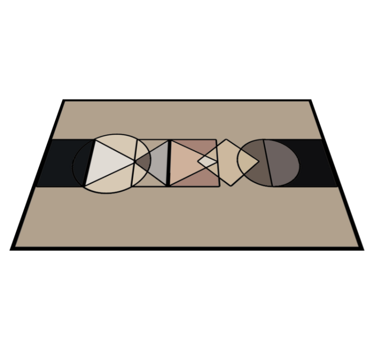 비닐 양탄자 도형 원 - TenStickers