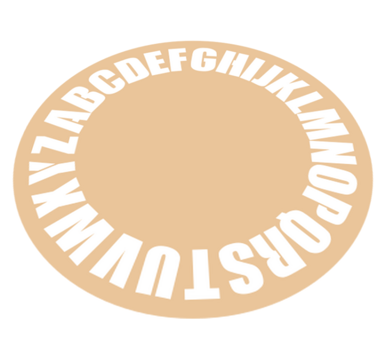 아이 빈티지 알파벳 비닐 러그 - TenStickers