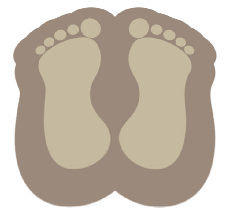 비닐 카펫 보육 발자국 윤곽 - TenStickers
