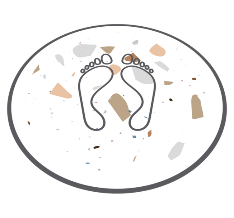 테라 조 발자국 욕실 바닥 - TenStickers