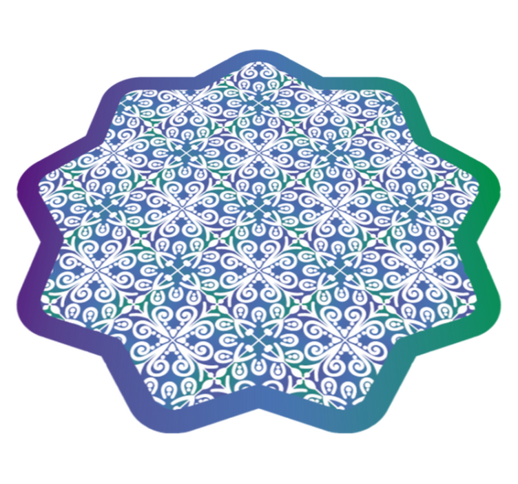 비닐 카펫 타일 효과 복잡한 타일 디자인 - TenStickers