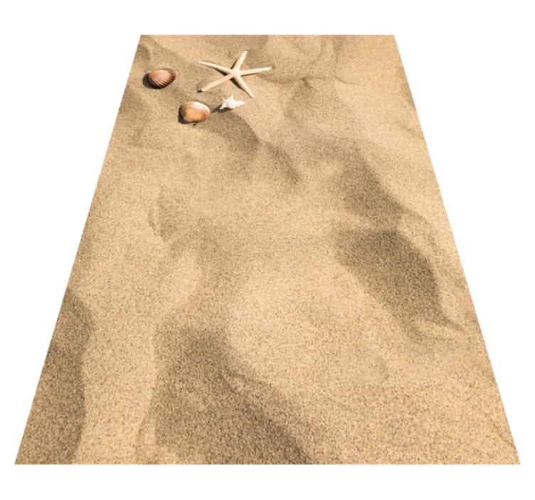 여름 분위기 비닐 러그 모래 돌 바닥 타일 - TenStickers