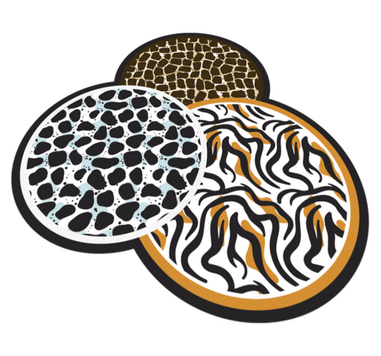 애니멀 프린트 비닐 카펫 사파리 모티브 트리오 - TenStickers