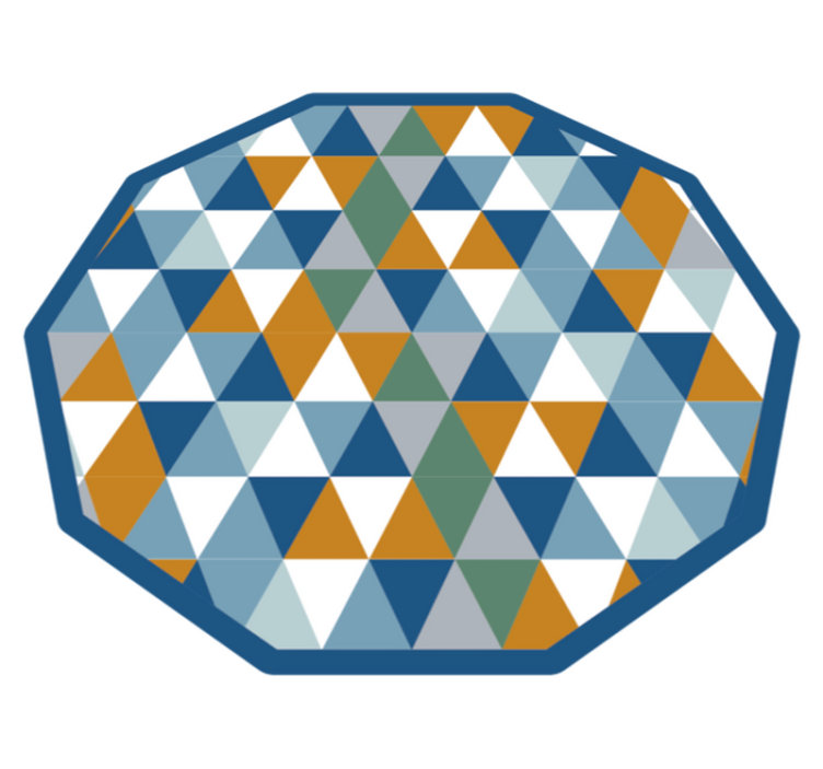 기하학적 효과 비닐 카펫 기하학적 팔각형 - TenStickers