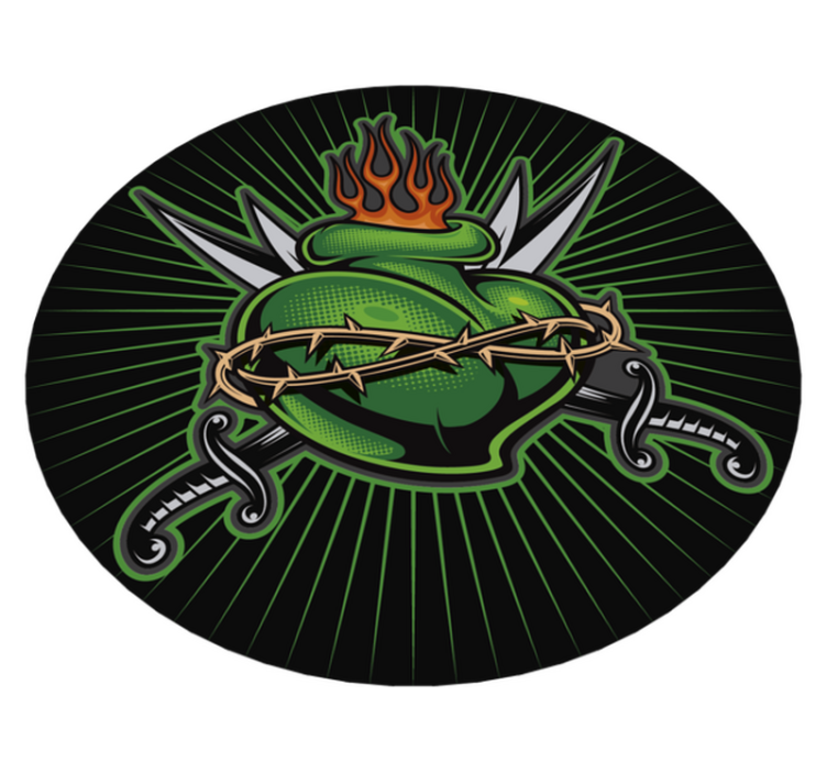 비닐 게임 카펫 불타는 검의 심장 - TenStickers