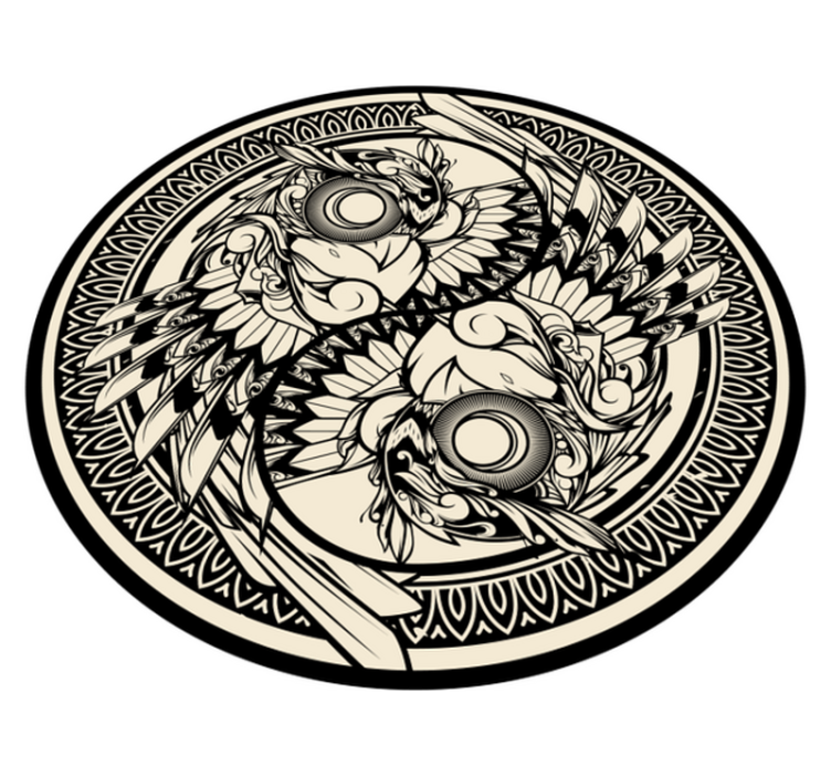 만다라 비닐 카펫 상세한 만다라 - TenStickers