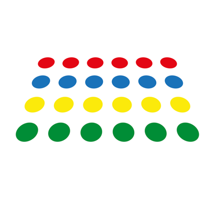 아이들을위한 비닐 러그 트위스터 게임 - TenStickers