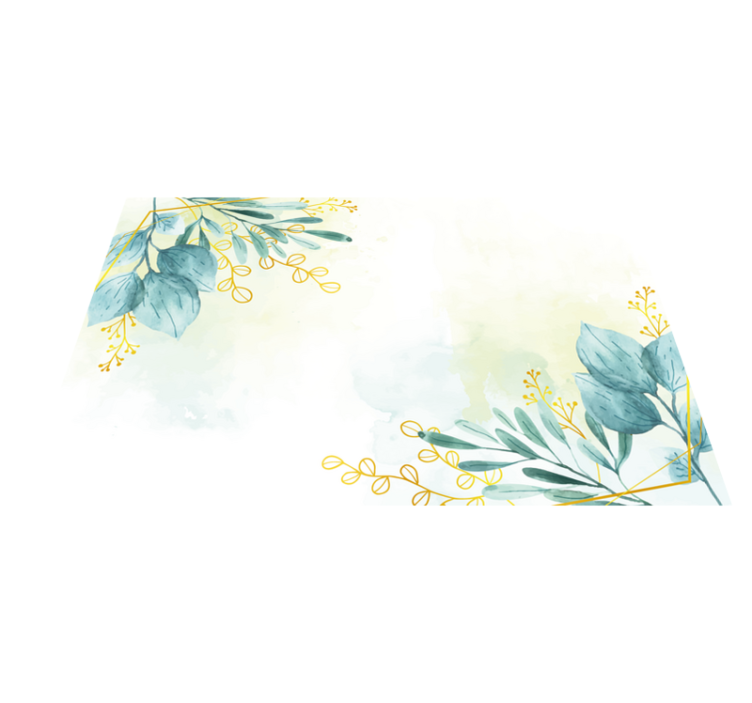 비닐 카펫 꽃과 식물 보태니컬 모티프의 우아함 - TenStickers