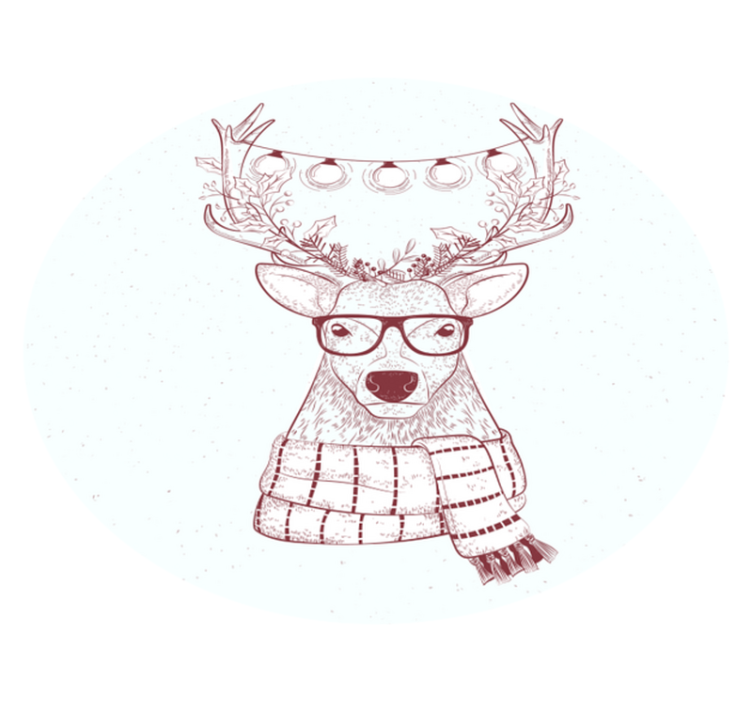 비닐 크리스마스 카펫 축제 순록 그림 - TenStickers