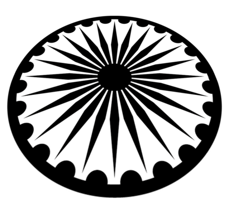 모던 효과 비닐 카펫 모노크롬 만다라 - TenStickers