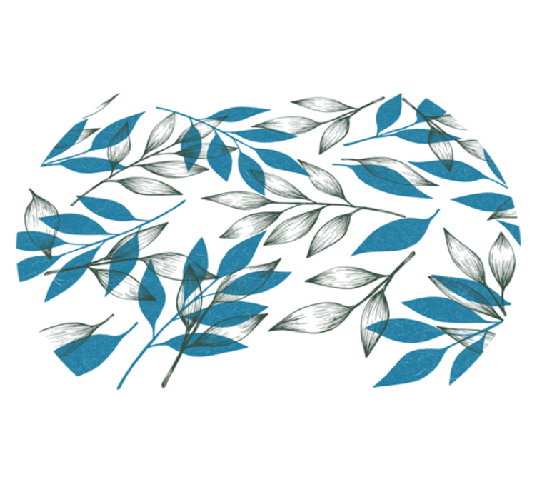 비닐 카펫 꽃과 식물 식물의 잎 인쇄물 - TenStickers