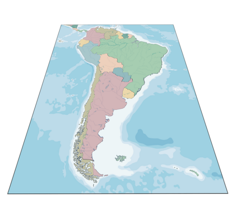 세계 지도 비닐 카펫 지도 제작 그림 - TenStickers