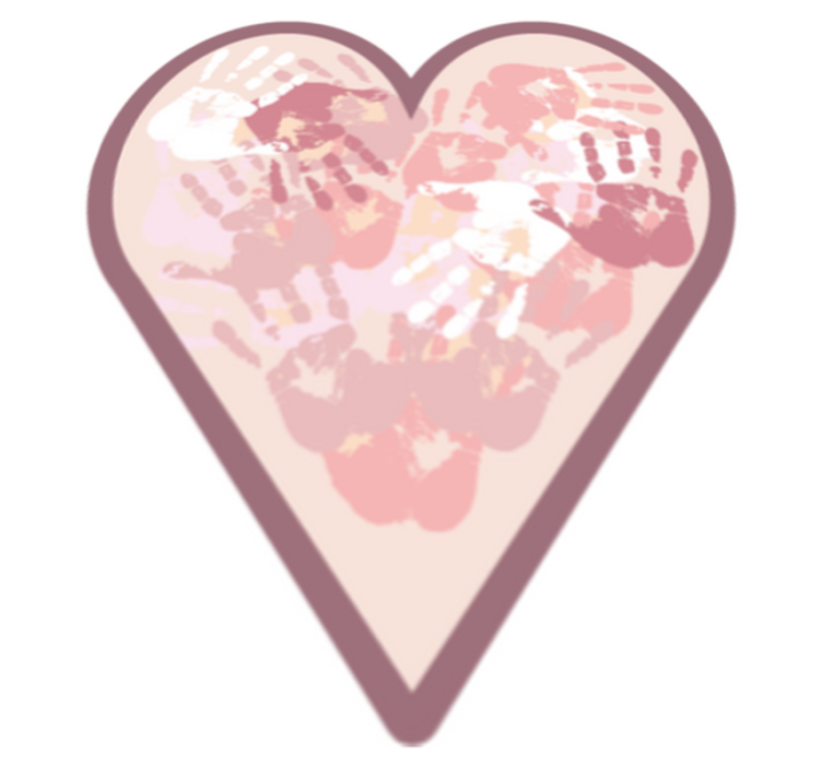 이름이있는 비닐 카펫 맞춤형 하트 - TenStickers