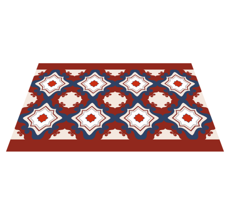 레드 빈티지 타일 모자이크 바닥 타일 - TenStickers