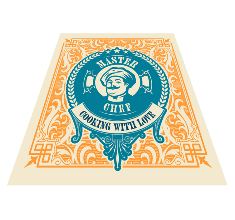 문구와 함께 비닐 양탄자 마스터셰프 사랑 - TenStickers