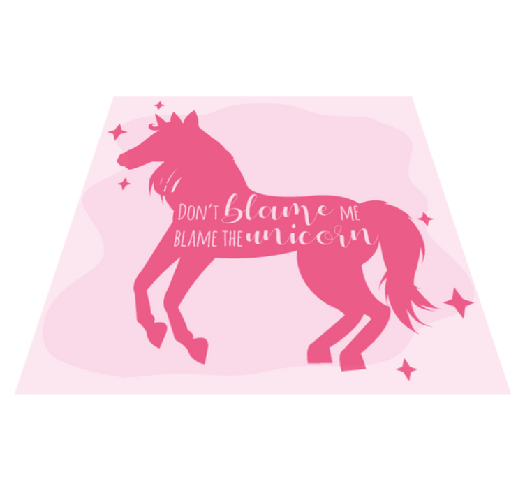 어린 이용 비닐 카펫 유니콘을 비난해라 - TenStickers