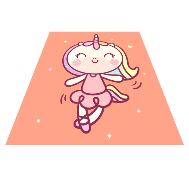 어린 이용 비닐 카펫 만화 유니콘 - TenStickers