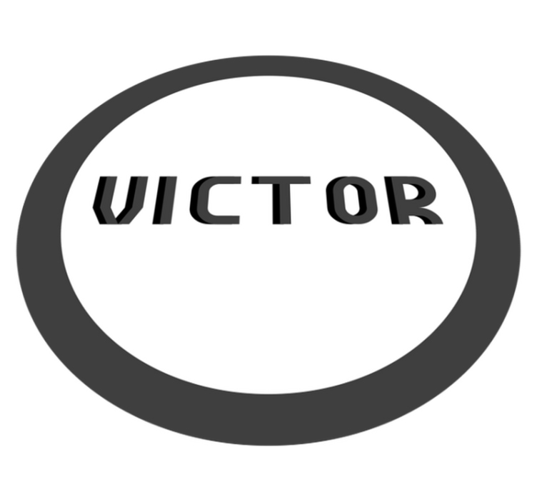 이름이있는 비닐 카펫 맞춤형 모노그램 - TenStickers