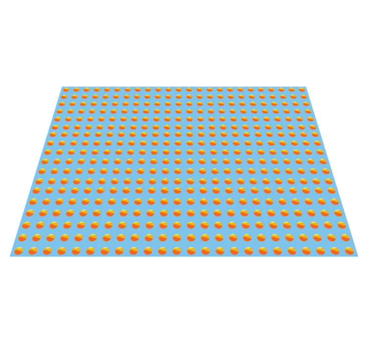 70 's sun pattern 기하학 비닐 러그 - TenStickers