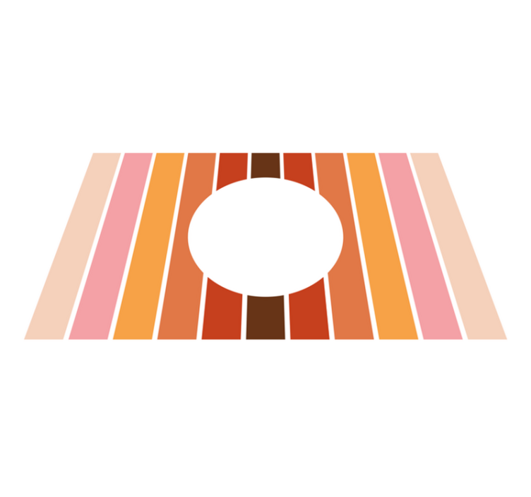 줄무늬 비닐 카펫 기하학적 줄무늬 디자인 - TenStickers