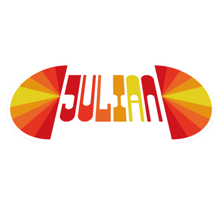 이름이있는 비닐 카펫 맞춤형 복고풍 - TenStickers