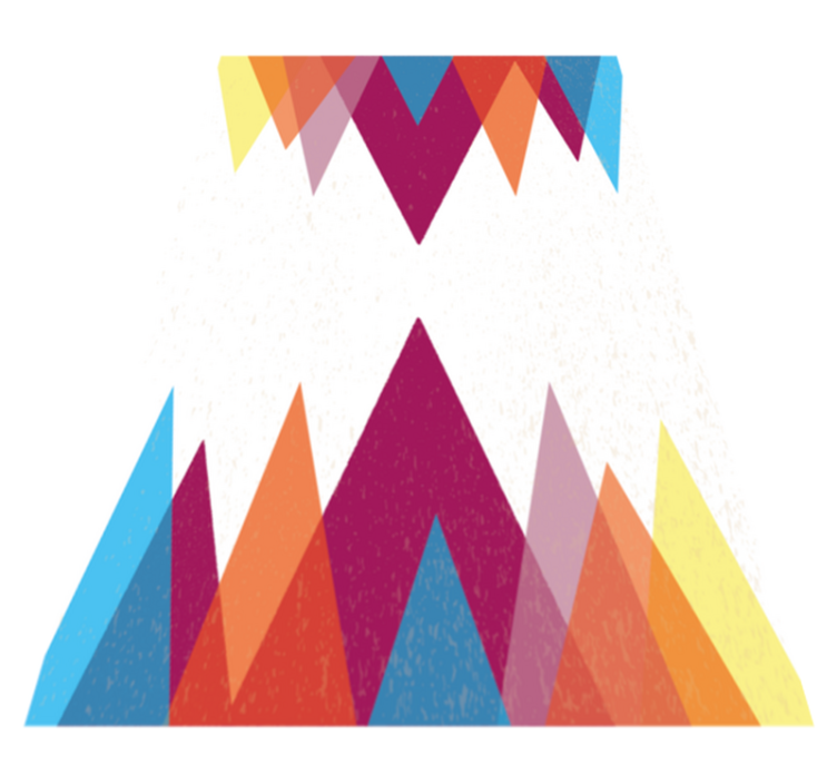 기하학적 효과 비닐 카펫 다채로운 삼각형 배열 - TenStickers