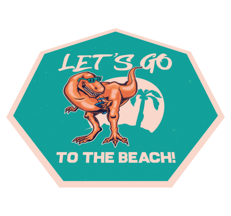 비닐 카펫 동물 해변 공룡 재미 - TenStickers