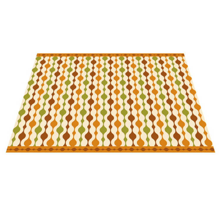 70 년대 스트라이프 피규어 빈티지 러그 - TenStickers