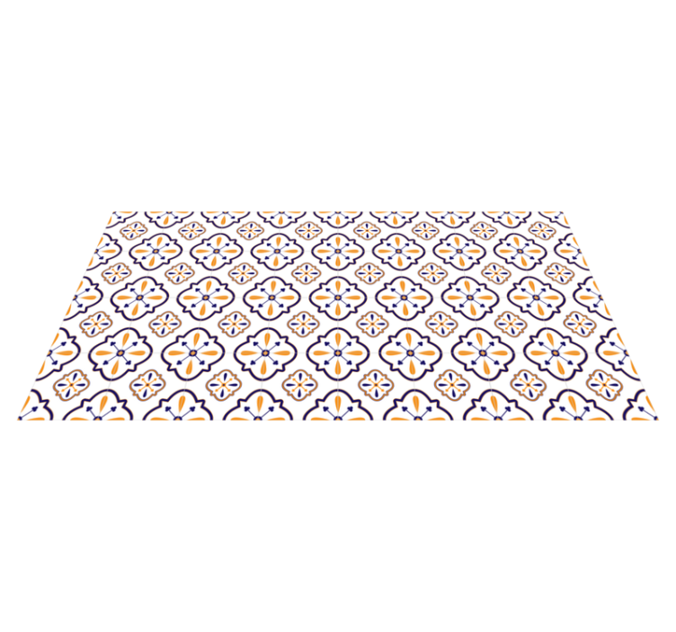 화이트 데칼 모던 비닐 러그 - TenStickers