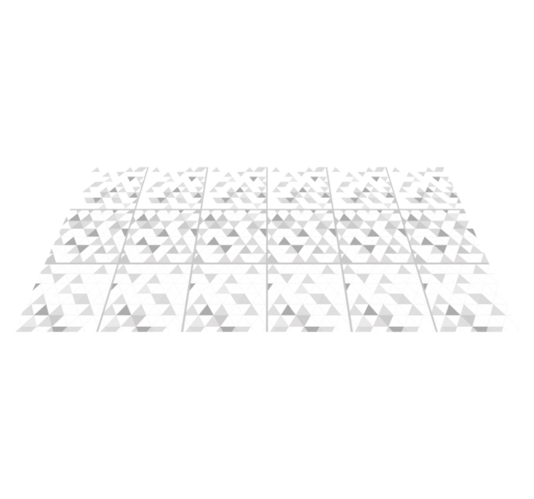 기하학적 효과 비닐 카펫 삼각형 회색 무늬 - TenStickers