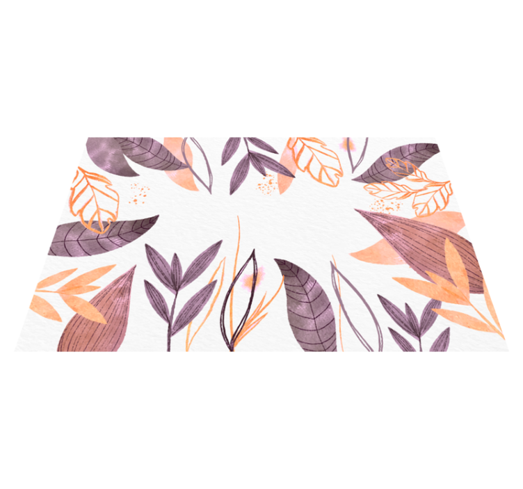 침실용 비닐 카펫 우아한 잎사귀 패턴 - TenStickers