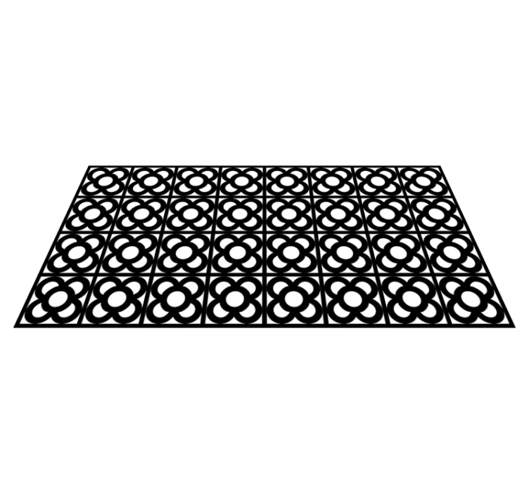 기하학적 효과 비닐 카펫 원형 모티브 - TenStickers