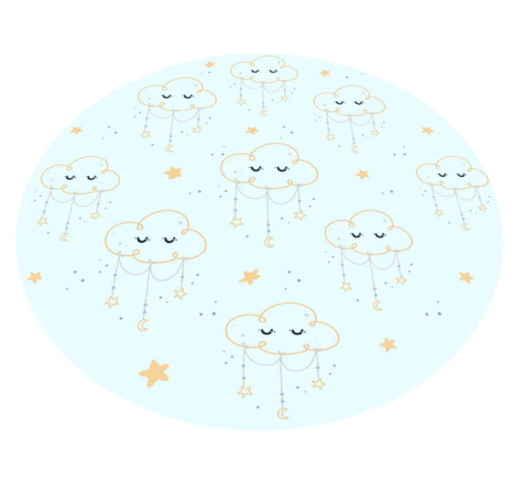 비닐 카펫 보육 꿈꾸는 듯한 구름 풍경 - TenStickers