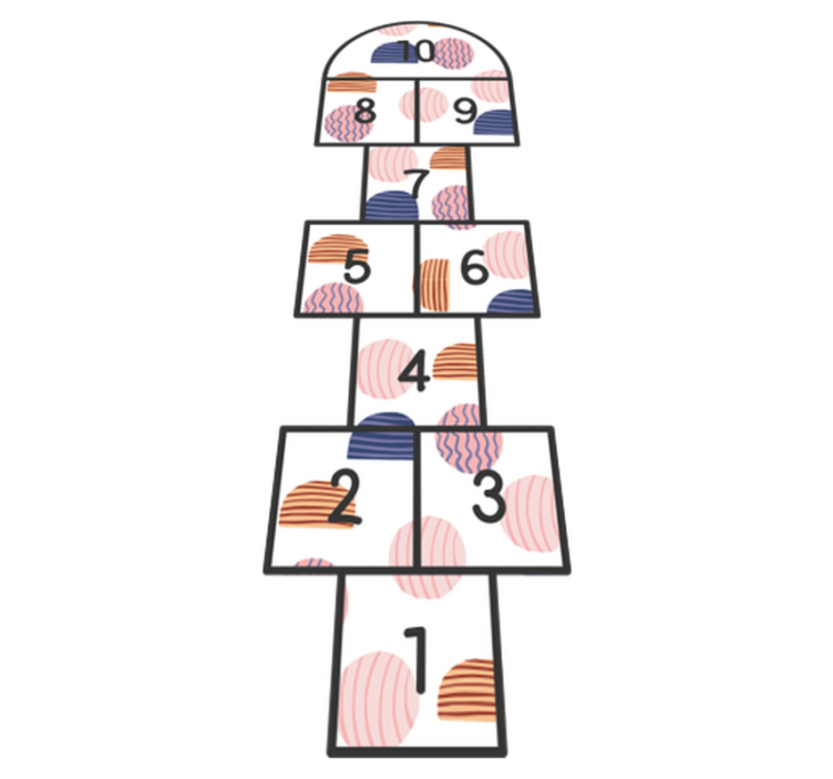 알파벳 비닐 카펫 돌차기 놀이 숫자 - TenStickers