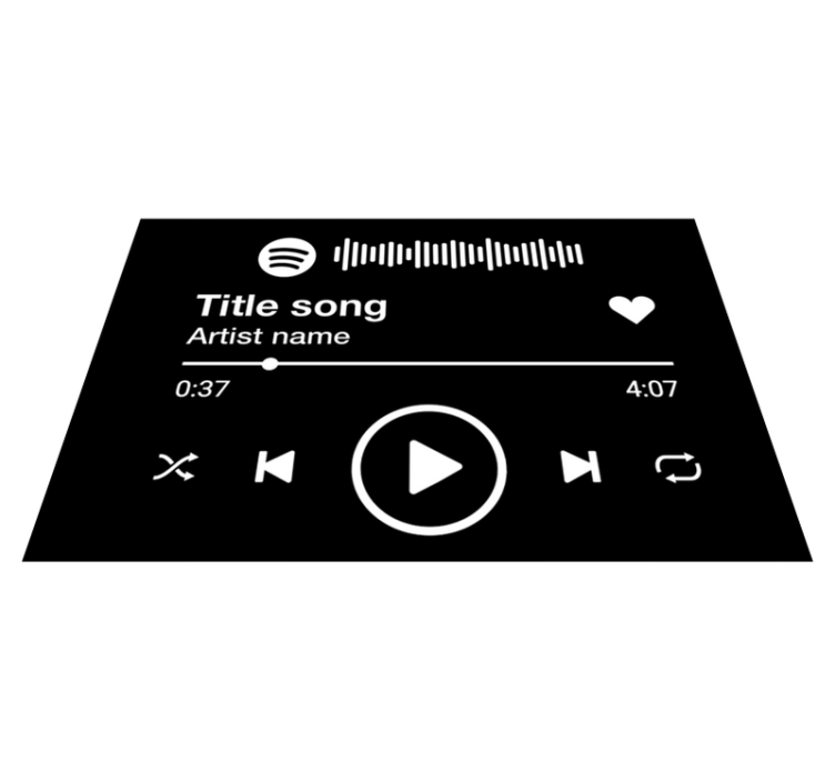 이름이있는 비닐 카펫 맞춤형 음악 인터페이스 - TenStickers