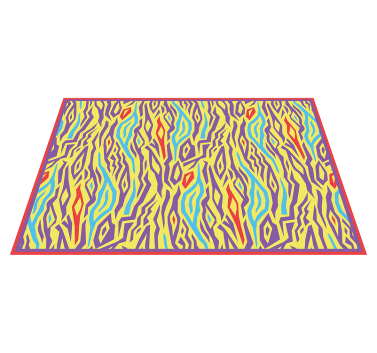 기하학적 효과 비닐 카펫 추상 얼룩말 줄무늬 - TenStickers