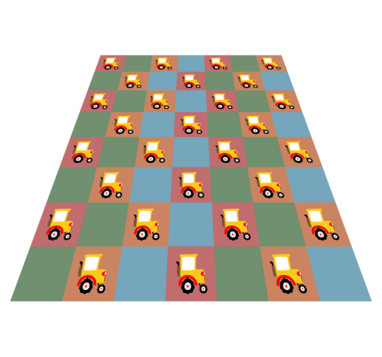 어린 이용 비닐 카펫 트랙터 패턴 - TenStickers