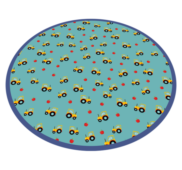 어린 이용 비닐 카펫 장난스러운 트랙터 모티브 - TenStickers