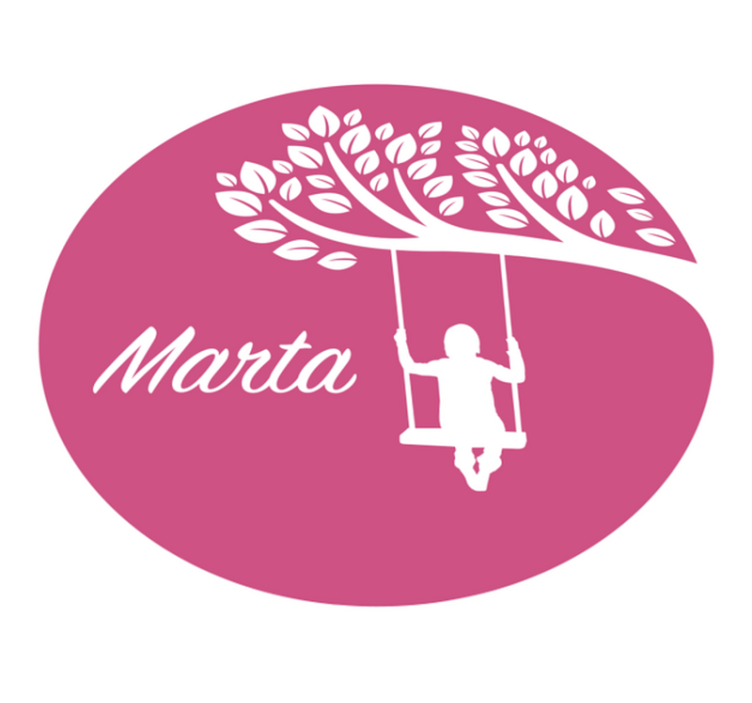 이름이있는 비닐 카펫 맞춤형 스윙 - TenStickers