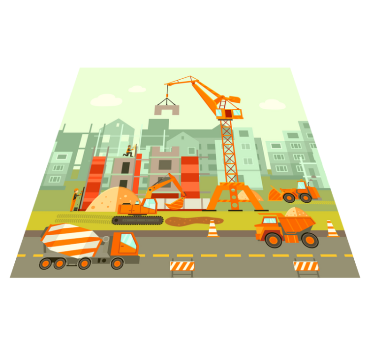 어린 이용 비닐 카펫 건설 운동장 - TenStickers